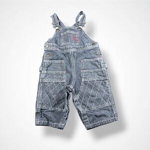 Tommy Hilfiger Denim Overalls with Red Stitching